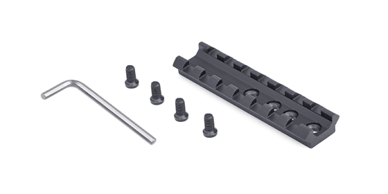 Bộ phận súng bắn bằng hợp kim nhôm Picatinny Rail 0,019kg Bộ phận của súng bắn đen